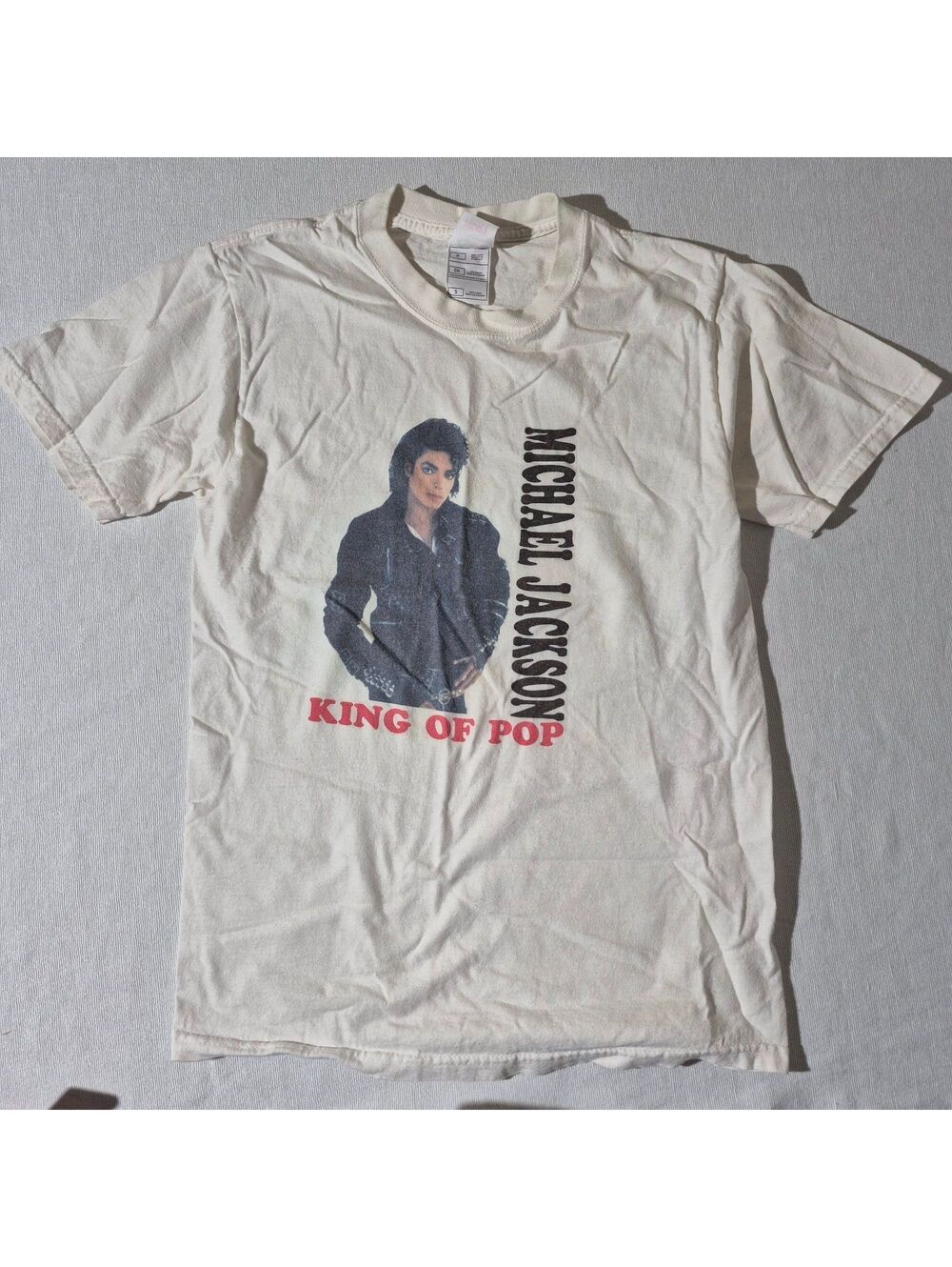 00s Michael Jackson King of Pop S Small T-shirt white